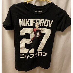 Yuri On Ice Unisex T-shirt Size Small Crunchy Roll   Black Graphics